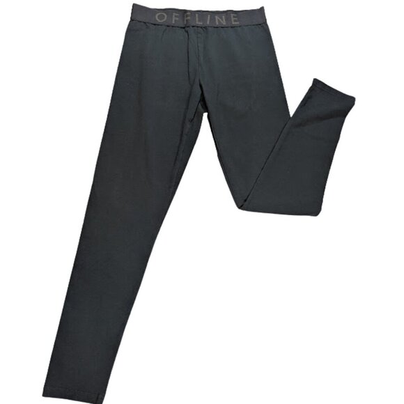 Offline Pants - Athleisure Offline by Aerie High-Waist Leggings Workout Dark Green Casual Size L